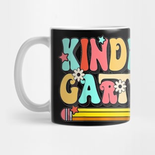 Groovy Hello Kindergarten Vibes Teacher Back To School Mug